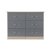 SECONIQUE, Nevada, 6 Draw, Gloss, Chest Drawer - yofurn