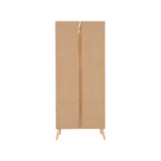 SECONIQUE, Nordic, 2 Door, 2 Draw, White, Distressed, Wardrobe - yofurn