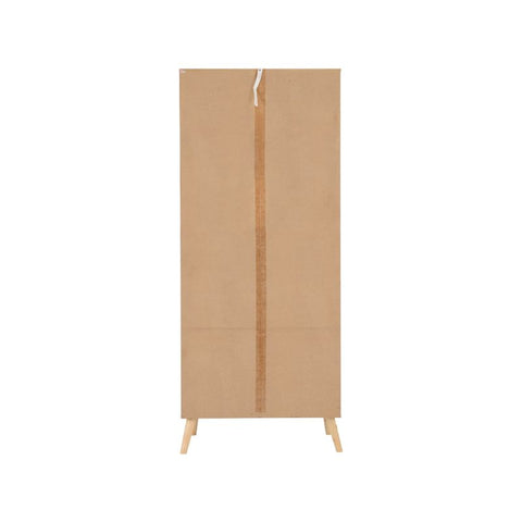 SECONIQUE, Nordic, 2 Door, 2 Draw, White, Distressed, Wardrobe - yofurn