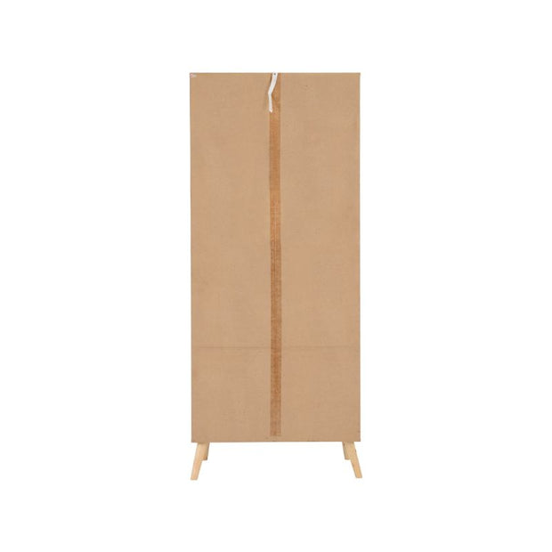 SECONIQUE, Nordic, 2 Door, 2 Draw, White, Distressed, Wardrobe - yofurn