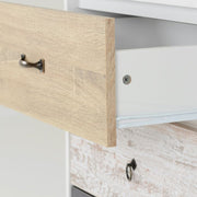 SECONIQUE, Nordic, 3 Draw, White, Distressed, Chest Drawer - yofurn