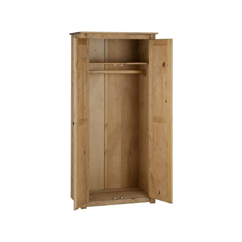 SECONIQUE, Panama, 2 Door, Natural Wax, Wardrobe - yofurn