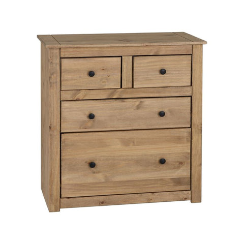 SECONIQUE, Panama, 2+2 Draw, Natural Wax, Chest Drawer - yofurn