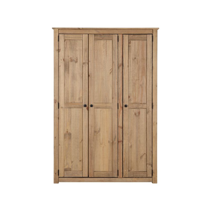 SECONIQUE, Panama, 3 Door, Natural Wax, Wardrobe - yofurn