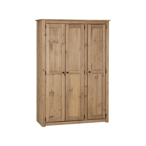 SECONIQUE, Panama, 3 Door, Natural Wax, Wardrobe - yofurn