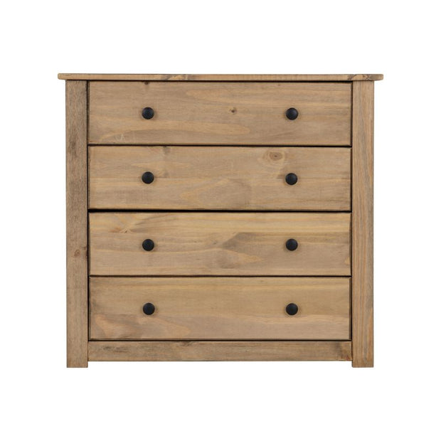 SECONIQUE, Panama, 4 Draws, Brown, Wax, Chest Drawer - yofurn