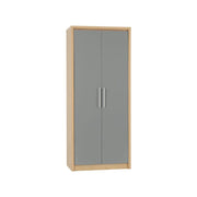 (SECONIQUE) Gloss, 2 Door - Wardrobe, 3 Draw - Chest Drawer, 1 Draw - Bedside Table, Set by Seville - yofurn