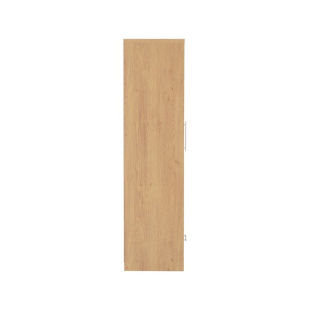 SECONIQUE, Seville, 2 Door, 1 Draw, White, Gloss, Light Oak, Wardrobe - yofurn