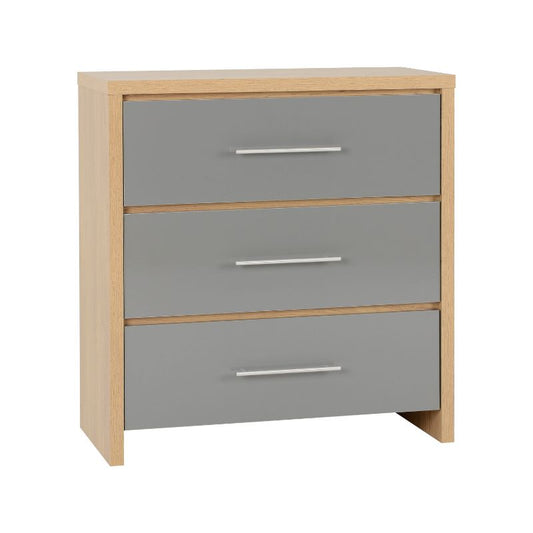 SECONIQUE, Seville, 3 Drawer, Gloss, Chest Drawer - yofurn