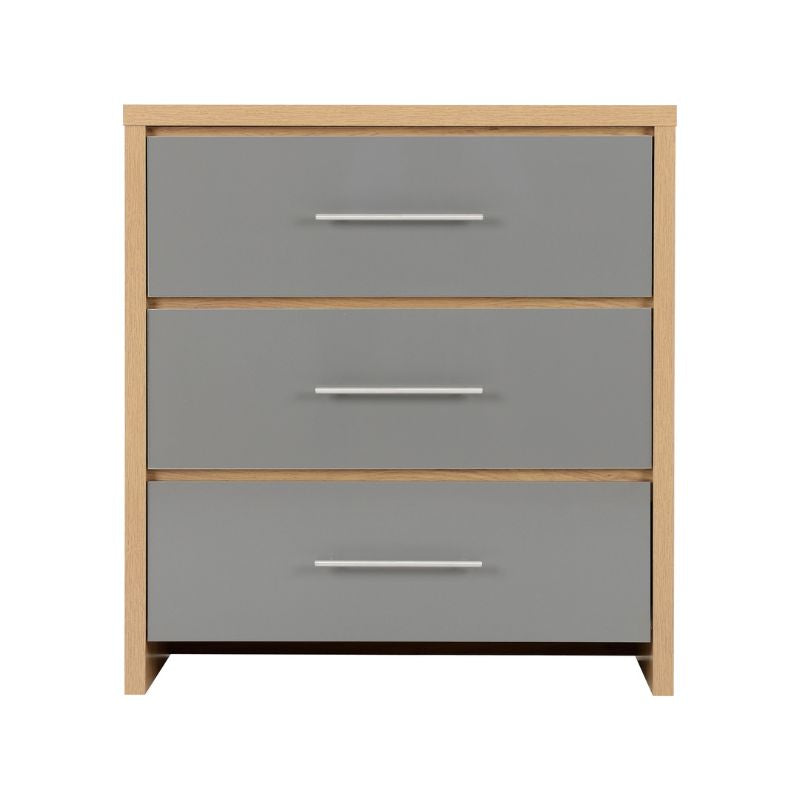 SECONIQUE, Seville, 3 Drawer, Gloss, Chest Drawer - yofurn