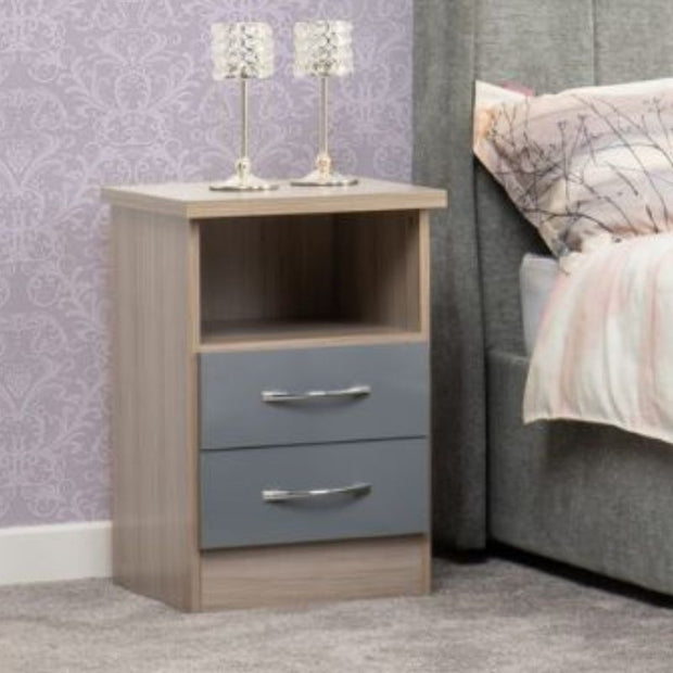 (SECONIQUE) 2 Draw, Bedside Table by Nevada - yofurn