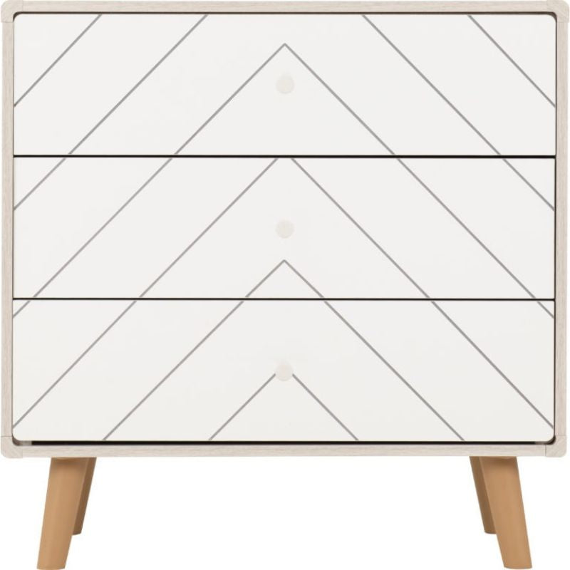 3 Draw White Chest Drawer By Dixie