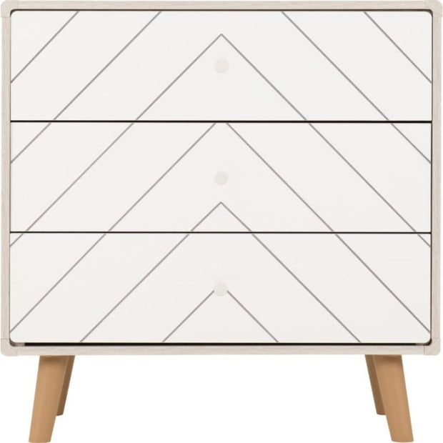 3 Draw White Chest Drawer By Dixie