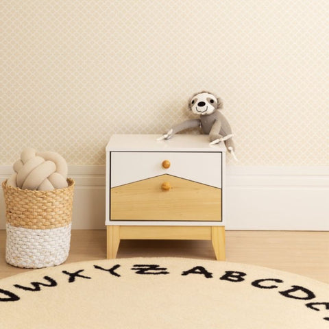 2 Draw White Bedside Table by Code