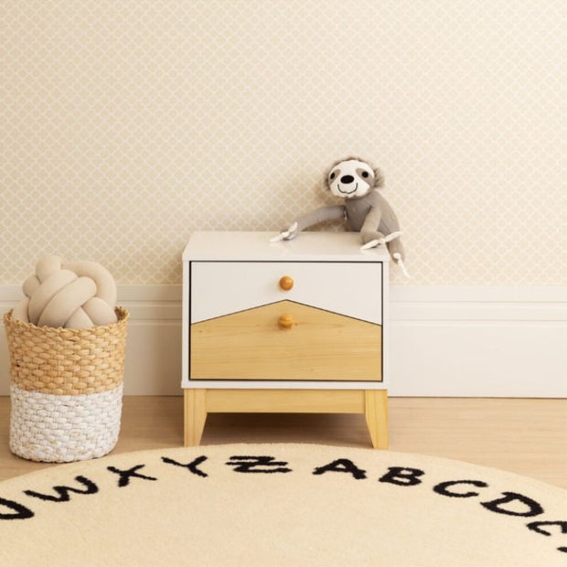 2 Draw White Bedside Table by Code