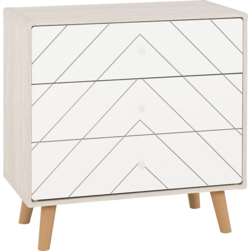 3 Draw White Chest Drawer By Dixie