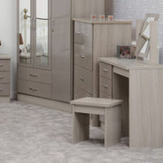 (SECONIQUE) Gloss, 4 Draw, Mirror Stand, Stool, Dressing Table by Nevada - yofurn