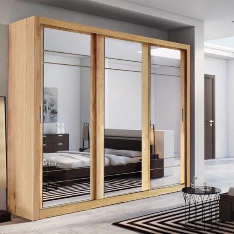 (ARTE-N FURNITURE) 3 Door, 3 Mirror Door, Sliding Door, Wardrobe by Arti - yofurn