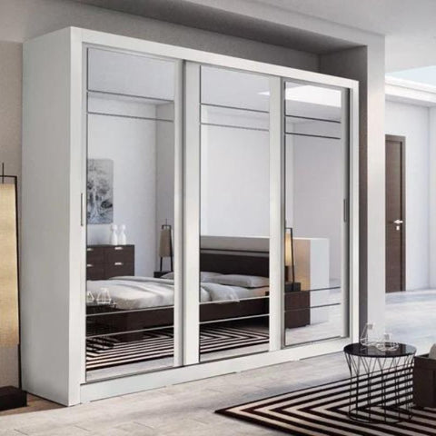 (ARTE-N FURNITURE) 3 Door, 3 Mirror Door, Sliding Door, Wardrobe by Arti - yofurn