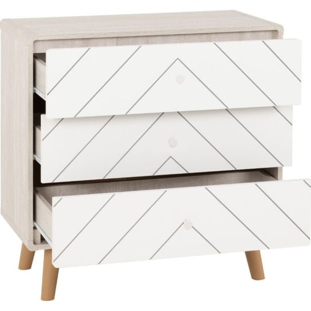 3 Draw White Chest Drawer By Dixie