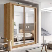 (ARTE-N FURNITURE) 2 Door, 2 Mirror Door, LED, Sliding Door, Wardrobe by Arti - yofurn