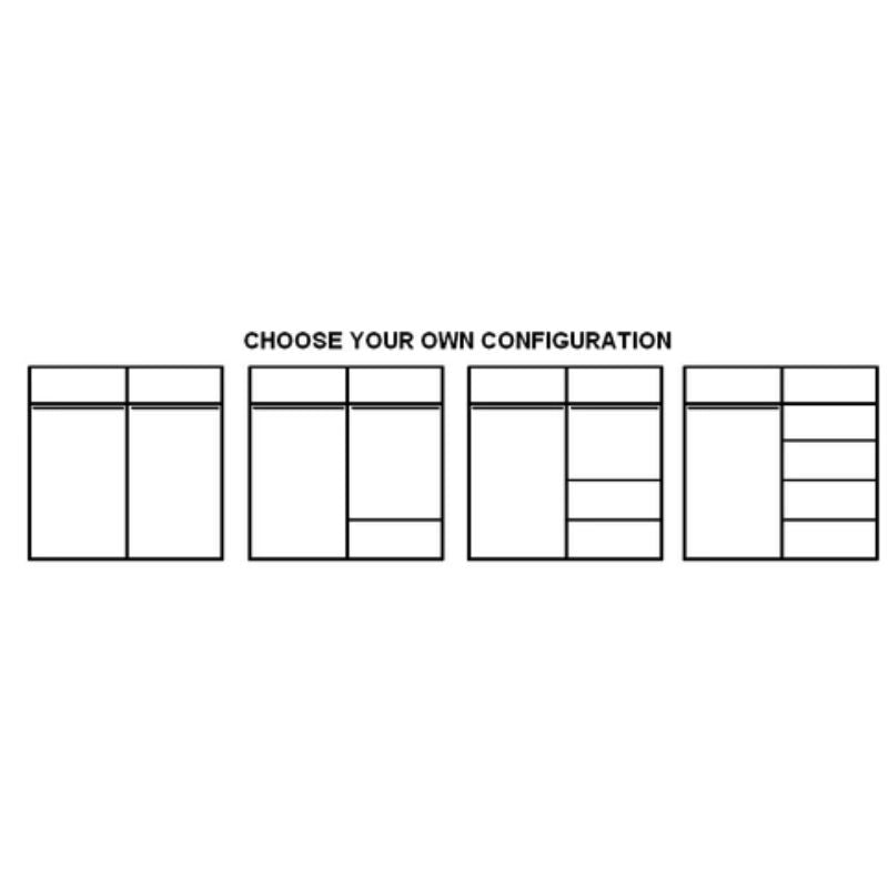 (ARTE-N FURNITURE) 2 Door, 1 Mirror Door, Sliding Door, Wardrobe by Arti - yofurn