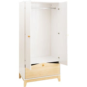 2 Door 1 Draw White Wardrobe by Cody