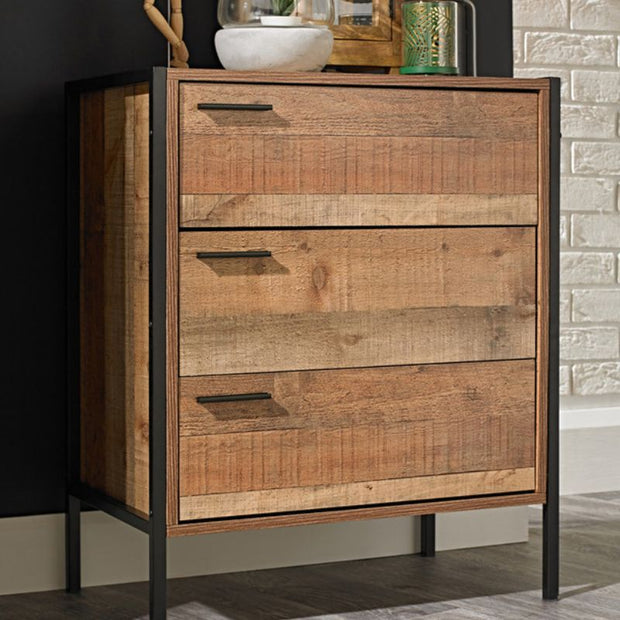 (LPD) Wood, 3 Draw, Chest Drawer by Hoxton - yofurn