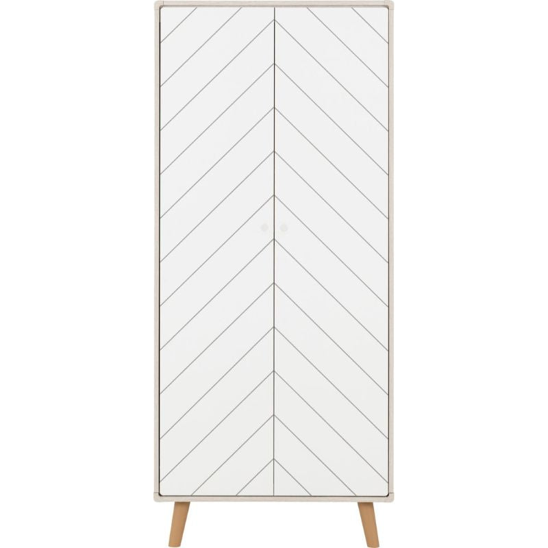 2 Door Wardrobe White by Dixie