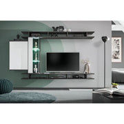 Oak Graphite LED Game Entertainment Unit