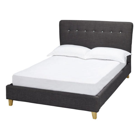 (LPD) Grey, Fabric, Double, Bed Frame by Portico - yofurn