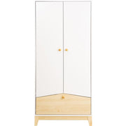 2 Door 1 Draw White Wardrobe by Cody