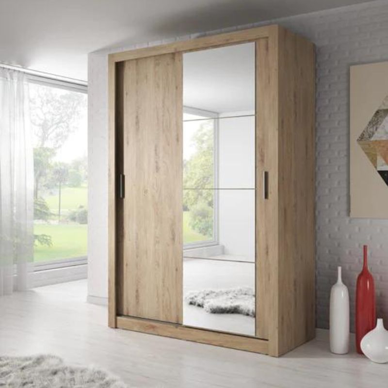 (ARTE-N FURNITURE) 2 Door, 1 Mirror Door, LED, Sliding Door, Wardrobe by Arti - yofurn