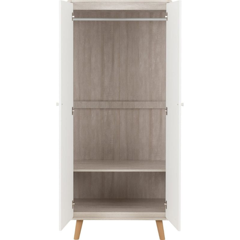 2 Door Wardrobe White by Dixie