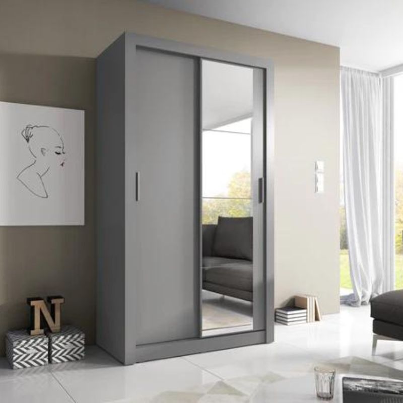 (ARTE-N FURNITURE) 2 Door, 1 Mirror Door, LED, Sliding Door, Wardrobe by Arti - yofurn