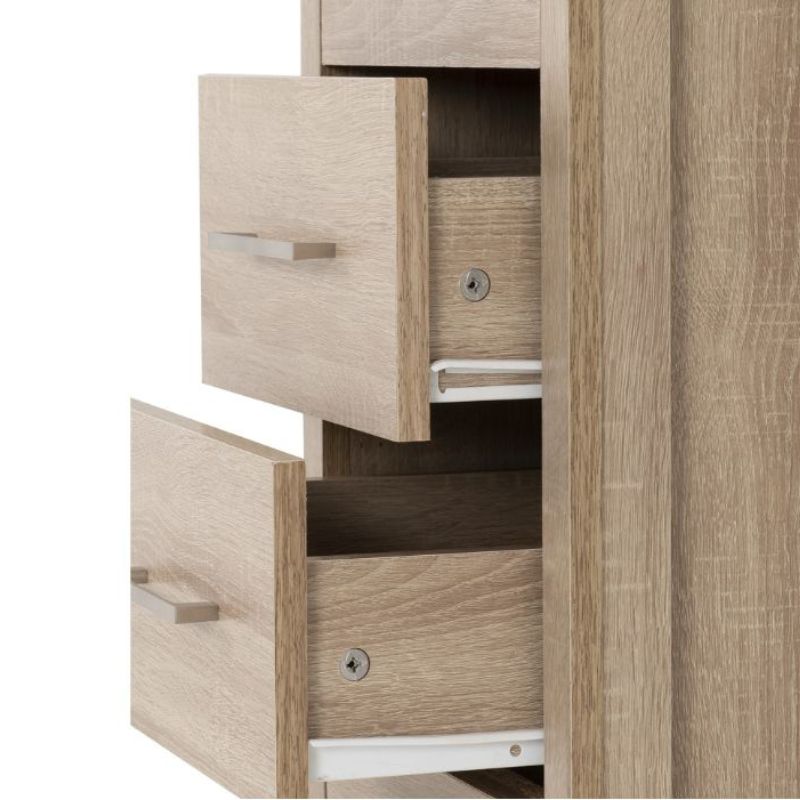 SECONIQUE, Lisbon, 3 Draw, Bedside Table - yofurn