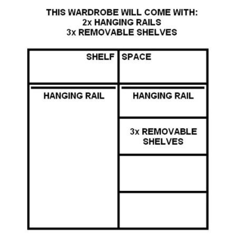 (ARTE-N FURNITURE) 2 Door, 1 Mirror Door, Sliding Door, Wardrobe by Arti - yofurn