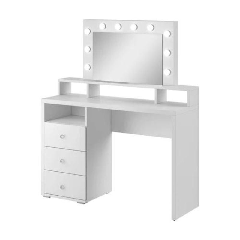 (ARTE-N FURNITURE) 3 Draw, 10 LED Lights, Mirror, Dressing Table by Diva - yofurn