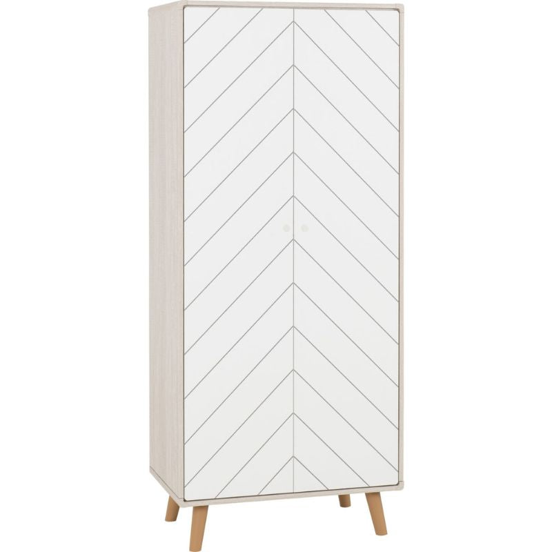 2 Door Wardrobe White by Dixie