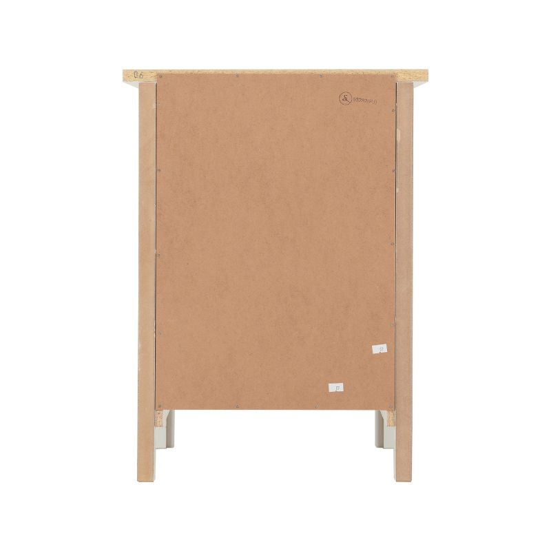 SECONIQUE, Vermont, 3 Draw, White, Grey, Bedside Table - yofurn