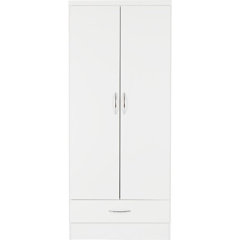 SECONIQUE, Nevada, 2 Door, 1 Draw, Gloss, Wardrobe - yofurn