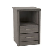 SECONIQUE, Lisbon, 2 Draw, 1 Shelf, Bedside Table - yofurn