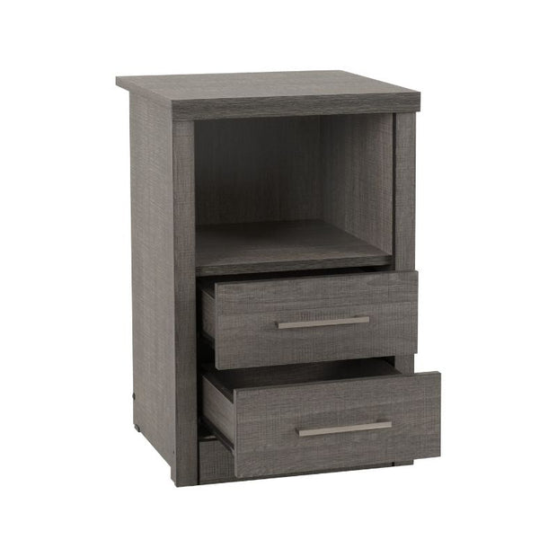 SECONIQUE, Lisbon, 2 Draw, 1 Shelf, Bedside Table - yofurn