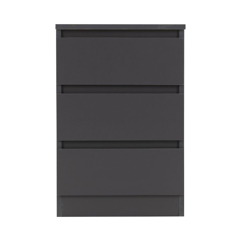 SECONIQUE, Malvern, 3 Draw, Bedside Table - yofurn