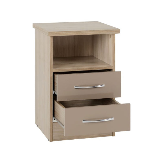 (SECONIQUE) 2 Draw, Bedside Table by Nevada - yofurn