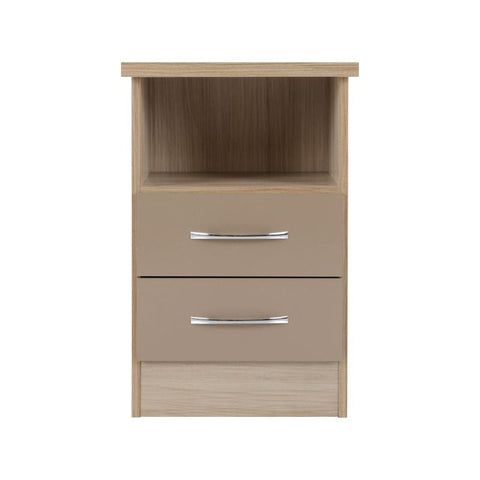 (SECONIQUE) 2 Draw, Bedside Table by Nevada - yofurn