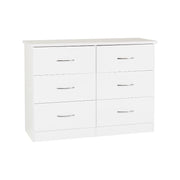 SECONIQUE, Nevada, 6 Draw, Gloss, Chest Drawer - yofurn