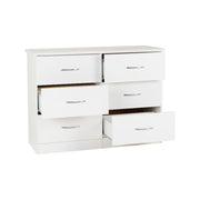 SECONIQUE, Nevada, 6 Draw, Gloss, Chest Drawer - yofurn