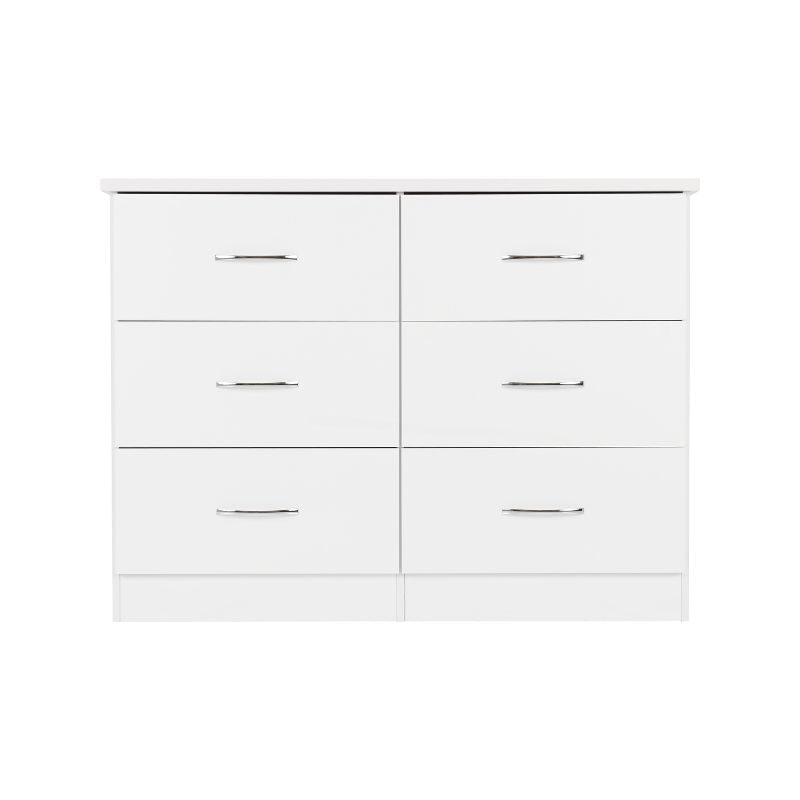 SECONIQUE, Nevada, 6 Draw, Gloss, Chest Drawer - yofurn