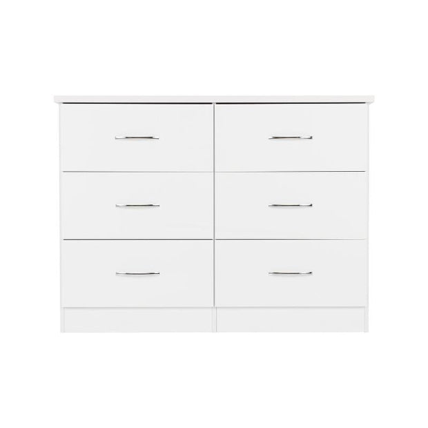 SECONIQUE, Nevada, 6 Draw, Gloss, Chest Drawer - yofurn